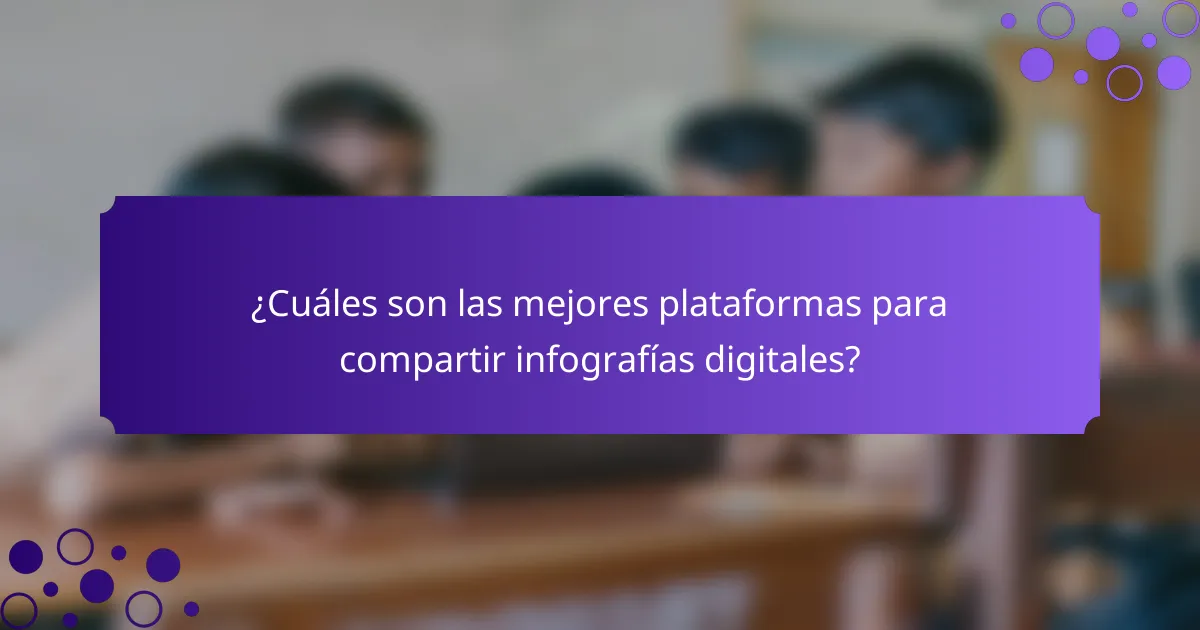 ¿Cuáles son las mejores plataformas para compartir infografías digitales?