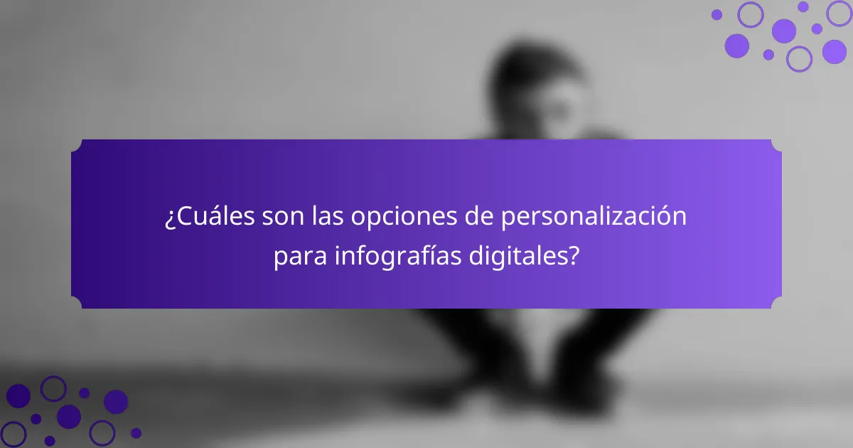 ¿Cuáles son las opciones de personalización para infografías digitales?